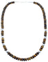 Tiger Eye Southwestern Authentic Sterling Silver Bead Necklace BX120743